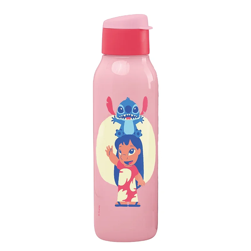 Garrafa Tupperware Eco Tupper Plus Stitch Ohana 750ml Rosa
