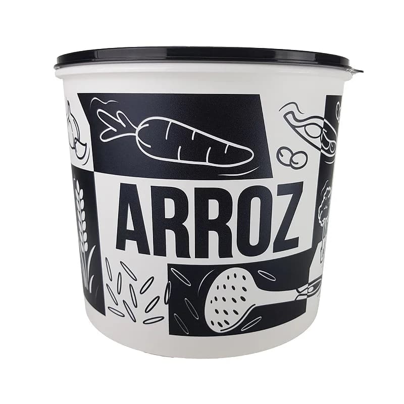 Kit Tupperware Caixa Arroz 5kg Plus + Sal 1,3kg Pop Box PB