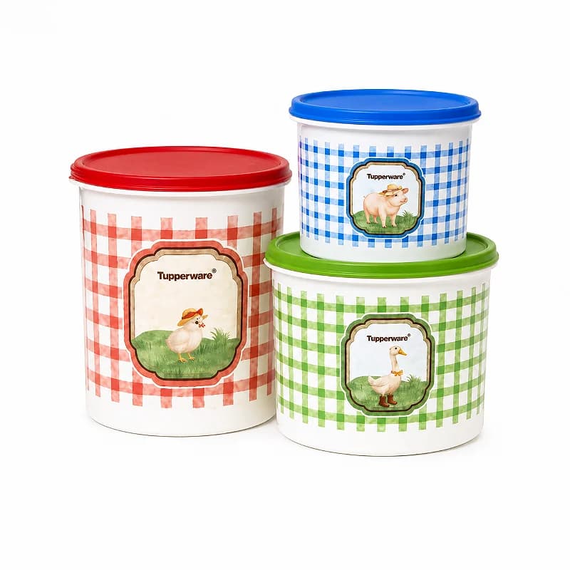 Kit Tupperware Tupper Caixa da Roca 3 pecas