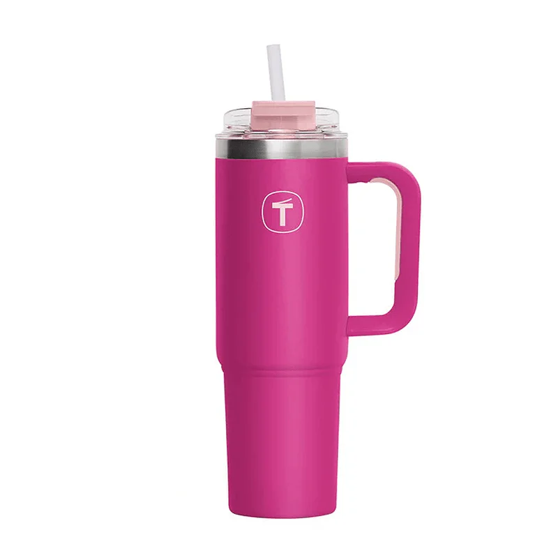 Copo Tupperware Termico Big T Tumblers 1,1 litro Rosa