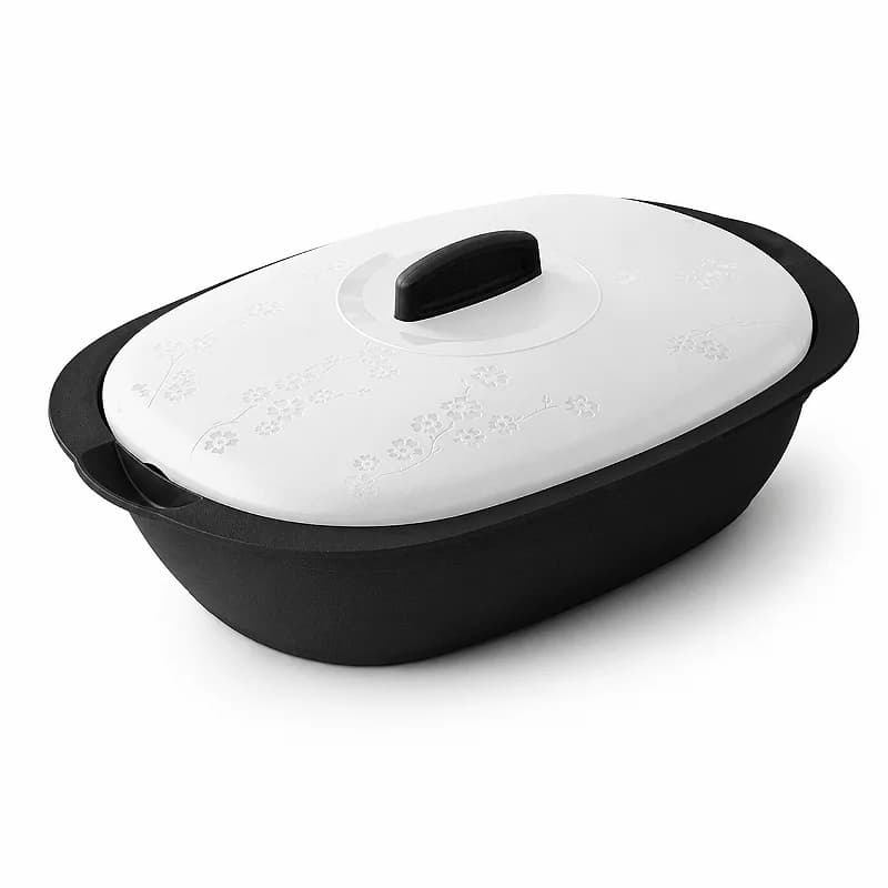 Tupperware Travessa Oval Actualite 1,7 litro Preto e Branco