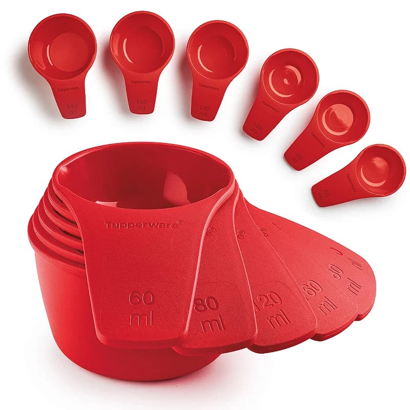 Tupperware Xicaras Medidoras Geracao II Vermelho