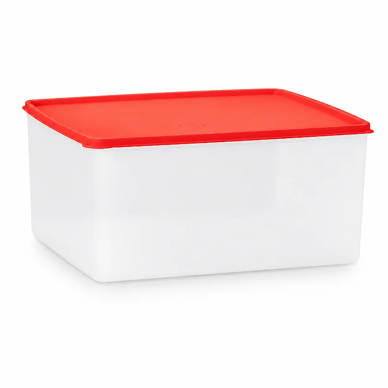 Tupperware Caixa Espacosa 6,5 litros Vermelha Translucida