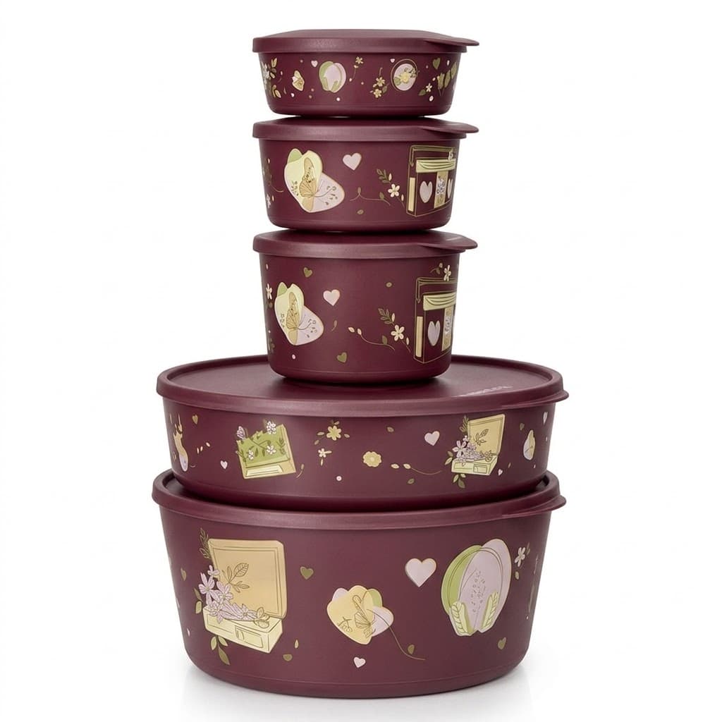 Kit Tupperware Tigela Ilumina Simone Mendes 5 pecas